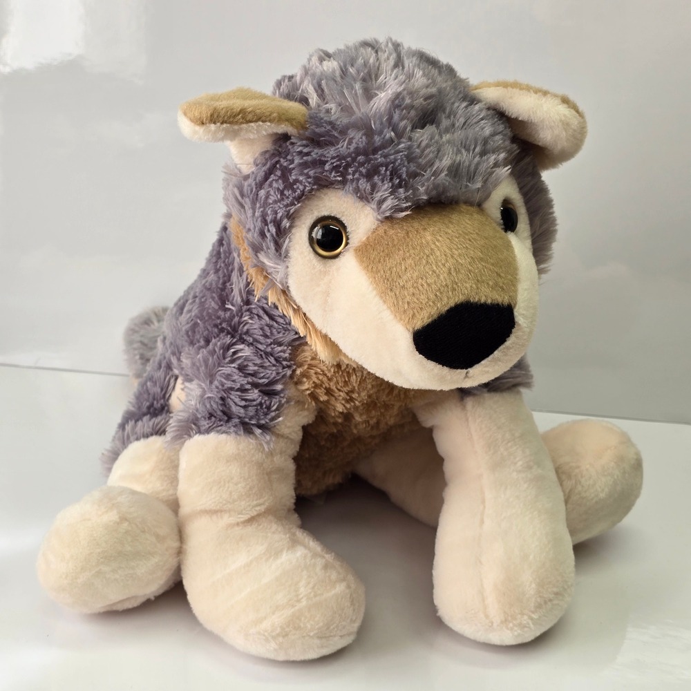 Adventure Planet‎ Wolf Plush Large 15" Gray Soft Realistic Woodland Toy Stuffed